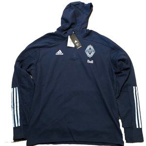NWT Vancouver Whitecaps FC adidas 1/4 Zip Travel  Hoodie Jacket